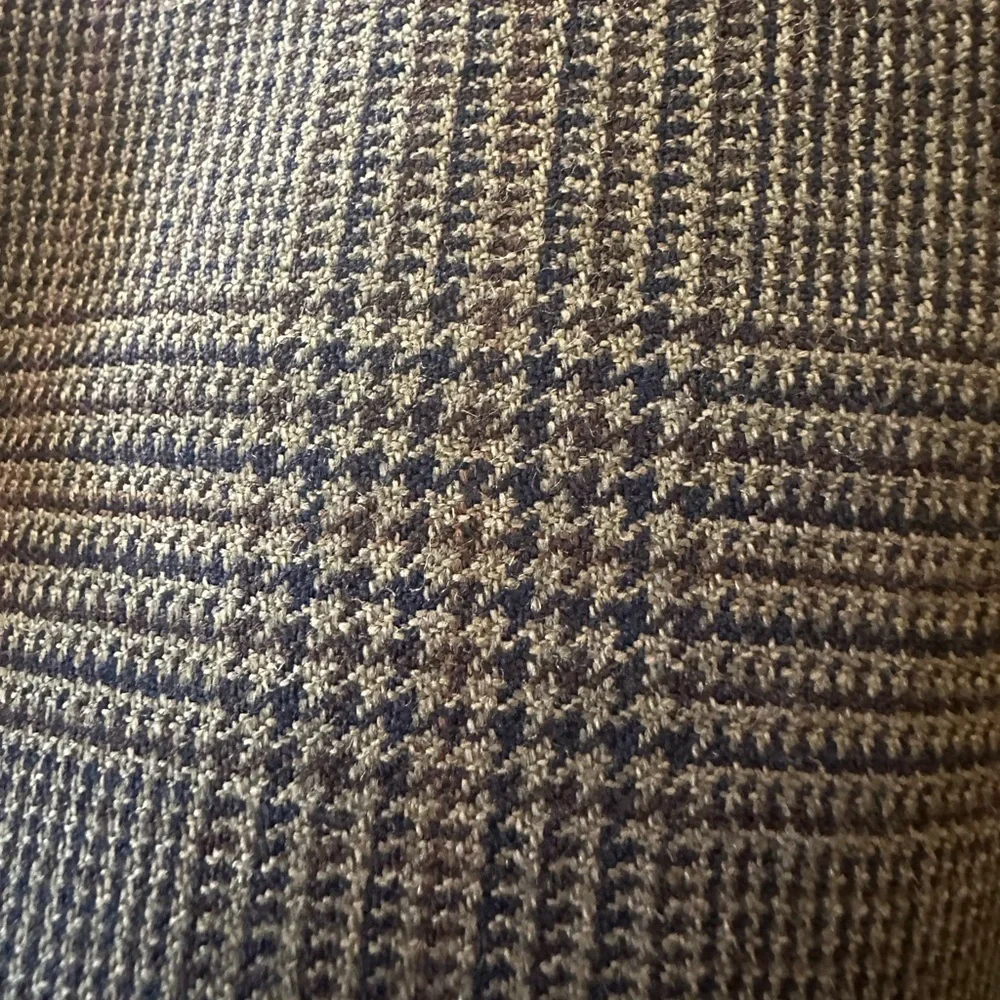 LRL Ralph Lauren 100% Wool Heritage Houndstooth Blazer Jacket Sport Coat 46 Long